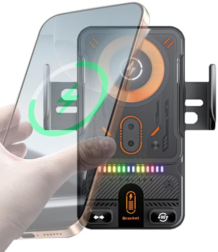 Chargeur Voiture Sans Fil,Charge Rapide 15W Support De Ventilation - Support De Téléphone Pour Voiture À Serrage Automatique | Pour Contrôle De Musique Automobile Voyage Longue Distance Voyage D'affai