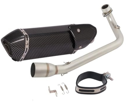 Tuyau Silencieux D'échappement Moto Système complet Slip On pour ZONTES pour ZT350D pour 350D Échappement moto Tuyau Av&ant central avec silencieux amovible DB Killer
