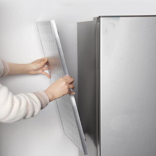 Plaque Isolante Anti Feu, Panneau de Protection Thermique en Aluminium, Plaque Anti Chaleur pour Four Frigo Poele Plan de Travail Cuisine Gaziniere(Adhesive Type,60 x 100 cm)