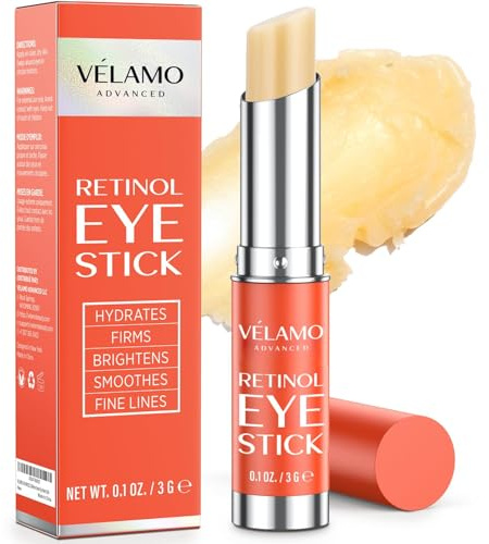 VELAMO ADVANCED Retinol Eye Balm with Bakuchiol – Under Eye Cream for Dark Circles, Puffiness, Fine Lines – Visible Results in 4–8 Weeks – Anti-Ageing & Firming for Mature Skin, 3g
