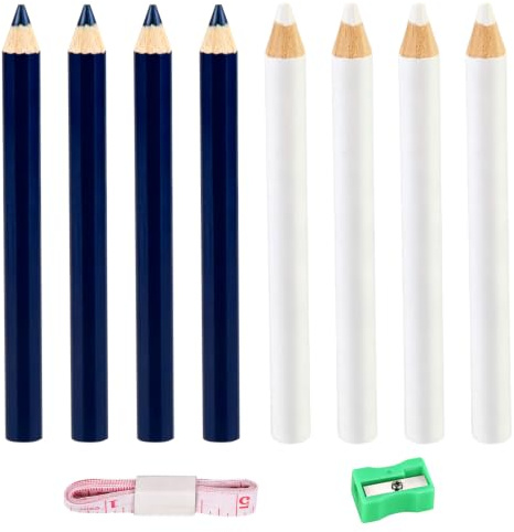 YDSW 8 Pcs Fabric Pencils for Sewing, Water Soluble Tailors Chalk Pens, Professional Erasable Marking Tools for Quilting, Dressmaking, Embroidery and DIY Crafts