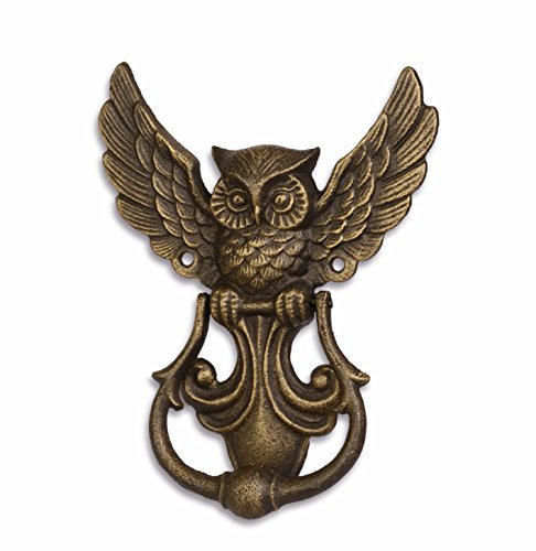 TÜRKLOPFER EULE ANTIK STIL GUSSEISEN GARTEN LANDHAUSSTIL NEU DR-1070