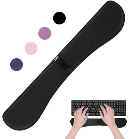 ZIBLY Tastatur-Handgelenkauflage–Rutschfeste, ergonomische Handgelenkstütze für Tastatur und Computer–Komfortables Tippen, Schmerzlinderung–Hochwertiger Memory-Schaum für Homeoffice, Gaming, Laptop