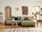 Lisa Design Onyx – modulare 4-Sitzer Wohnlandschaft Ecksofa beidseitig montierbar – aus Stoff Salbeigrün