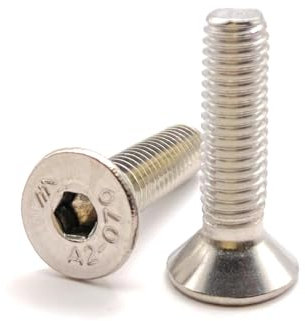 Vis M5x20 mm Tête Fraisée BTR en acier INOX A2 | Ø 5x20 mm - M5 x 20mm | Vis FHC à 6 pans creux (clé allen) ISO 10642 / DIN 7991 | Vis inoxydable A2 (V2A/304) : LOT DE 10 Pcs - Premium Fixation