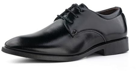 Hitmars Anzugschuhe Herren Lederschuhe Schnürhalbschuhe Hochzeitsschuhe Business Oxford Derby Schuhe Brogues Klassischer Schnürschuh Schwarz 39 EU