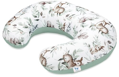 Pepi - Stillkissen - Stillhörnchen - Still Kissen Nursing - Stillkissen Baby - Lagerungskissen - Schwangerschaftskissen - Kissen Schwangerschaft - Pregnancy Pillow - (Green Groove Sage)