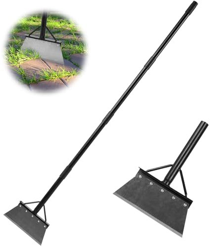 Multifunktionale Reinigungsschaufel, 151 cm Edelstahl Outdoor Multifunktionale Gartenschaufel mit verstellbare Griff, Gartengeräte Unkraut Entferner Gerät zum Jäten, Reinigen, Schneeschaufeln