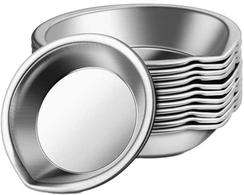 Lpitoy 12 st sminkpalett metall liten rund färgbricka konstnär akvarellfärg blandning palett bricka pigment blandningskoppar