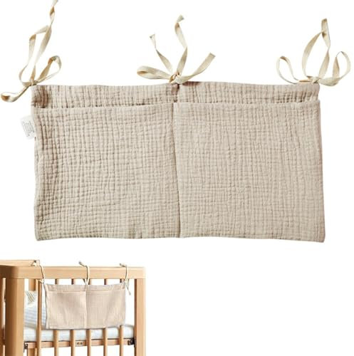 XURJUMI Babybett Organizer,Baby Kinderzimmer Organizer,Kinderzimmer Hängender Bett Organizer,Betttasche Spielzeugtasche,Organizer Beistellbett Baby,Hängen An Krippe Oder Wickeltisch