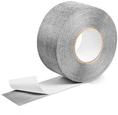 Tiruiya Kantenverschlussband für Hohlkammerplatten, Antidust Klebeband Stegplatten, Antistaubband für Gewächshaus Platten, Doppelstegplatten, Polycarbonatplatten (grau, 5cm x 25m x 1 rolle)