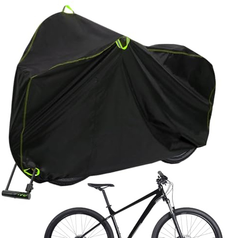Mountain Bike Cover - Dustproof Waterproof Tarp, Anti UV Lockable Protector | Reliable Mountain Bike Cover, Breathable Waterproof Shelter For Long Term Parking Apartment Balcony Patio Outdoor Storage