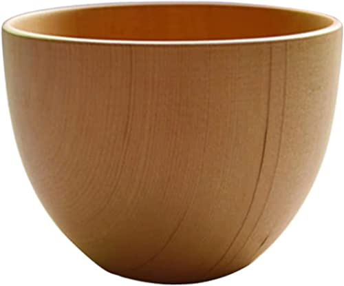 Träskål for frukt, salladsskål i trä, serveringstallrikar for fruktsallad, hushållsartiklar, risskål, soppskål, skål massivt(12.8x8cm)