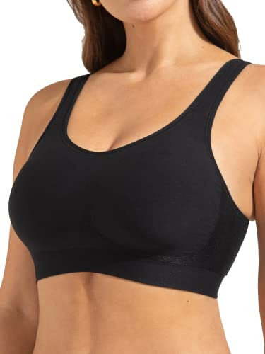 SHAPERMINT Wireless Bralettes for Women - Non Wired Bras, Ladies Black