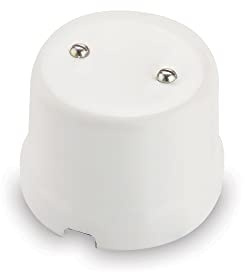 Amarcords - Scatola di derivazione in porcellana vintage. Copri cavi e copri fili in ceramica retrò per il collegamento elettrico con fili elettrici a vista colore BIANCO