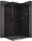 BERNSTEIN Duschkabine mit Schiebetür 120x100 cm Duschabtrennung NT806 FLEX 6mm ESG-Glas Graues Glas Eckdusche Nano beschichtete Duschwand Echtglas-Dusche, Profilfarbe Schwarz matt