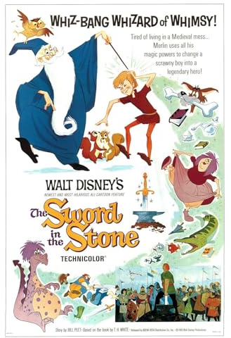 SUCCESS STORY Poster MERLIN L'ENCHANTEUR, Affiche film, Vintage, Déco murale (60X80) HQ (sans cadre)