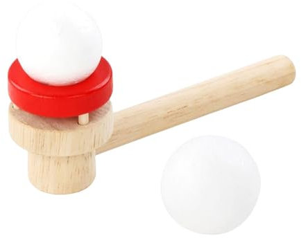 Juguetes flotantes para cerbatanas y pelotas - Juegos de madera Bolas de pipa de soplado flotantes Juguetes de soplado de equilibrio,Juego de pelota flotante Juegos de madera Juguetes educativos de ma