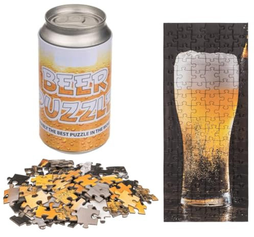 LND Gifts Beer Puzzle, Funny Gifts For Men, Novelty Jigsaw Puzzle For Adults, Jigsaw Puzzle In A Can, Secret Santa Gifts 102 Piece Puzzles For Adults Beer Gifts Mens Stocking Fillers Lager Can Gift