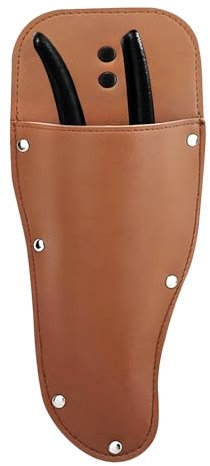 Funda de Tijeras de Podar,Funda de Cuero PU de Cinturón para Tijera Podadora de Jardinería Bolsa de Jardinería para Herramientas de Tijeras Cubierta Protectora de Cuero para Tijera de Cortar (1PCS)