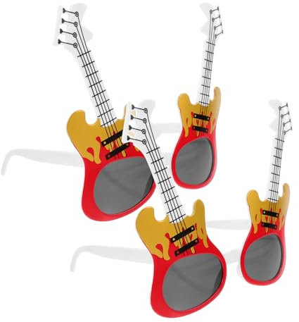 COLLBATH 2paare Partybrillen in Gitarrenform Aus Leichtem Abs Lustige Festival-brillen Für Halloween Karneval Und Kostüme Stabile Farbenfrohe Accessoires Für Erwachsene