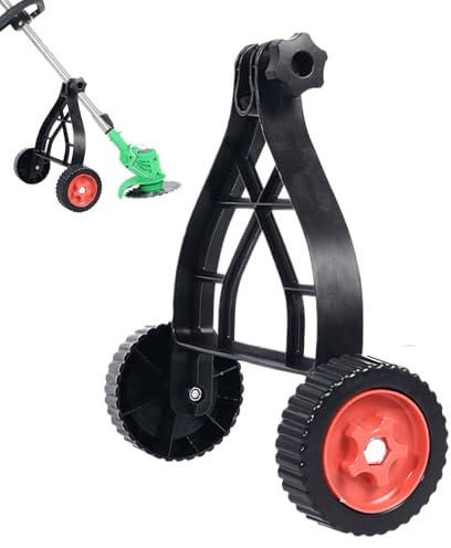 Support De Tondeuse À Gazon - Roues De Support Pour Tondeuse À Gazon, Remplacement Auxiliaire Roue Coupe-Bordures, Machine De Jardin, Roues De Camion À Main, Pour Débroussailleuse, Noir