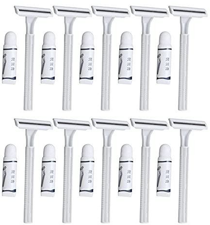 Kit rasoio usa e getta, kit rasoio usa e getta da 10 pezzi Set rasoio da barba Rasoio di sicurezza a doppio bordo per viaggi in hotel