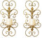 JUCONSIN Juego de 2 candelabros de Pared de Metal, decoración de Pared, candelabros para Colgar en la Pared, para decoración del hogar, Dormitorio, Comedor, Dorado