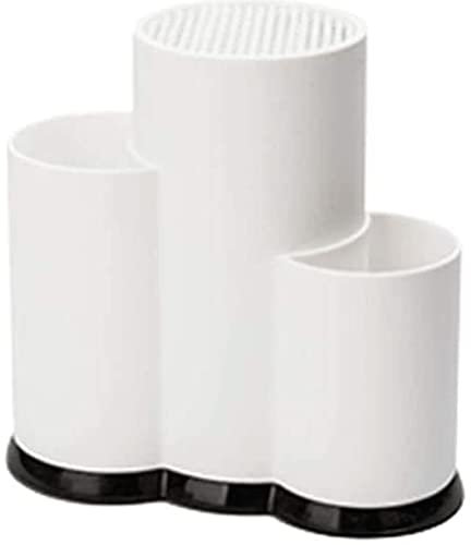 Porte-Couteau Porte-Couteaux Porte-Outils de Cuisine Bloc de Couteaux en Plastique récipient de Stockage de Cuisine Support de Couteau Facile à Nettoyer Poils Amovibles Durable