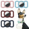 OUZHOU Airtag Dog Collar, 4pcs Silicone Case for GPS Tracking Finder, Waterproof Protective Cover Compatible with Appl Airtag, Safety and Anti-lost, Dog Collar Cat Loop Holder Pet Accessories