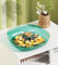 LANSKYLAN Cesta de Frutas Cuenco para Frutas Frutero de PET Cesta de Frutas Curva Cesta de Frutero de Mostrador Moderno Frutero Decorativo de Cocina para Frutas Pan Verduras Cosméticos (23*23*6cm)