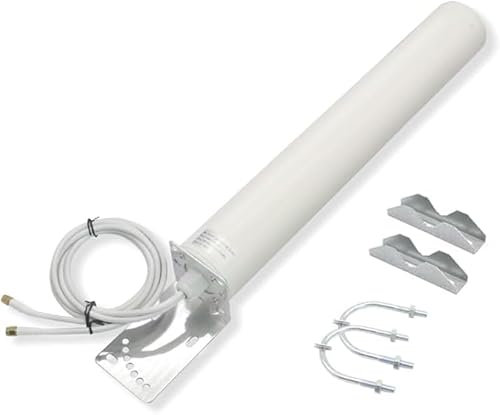 Antena externa 5G 4G LTE 3G GSM | IP67 impermeable | Potente ganancia 18DBI omnidireccional | Antena exterior | 2 x 2 5 m SMA macho