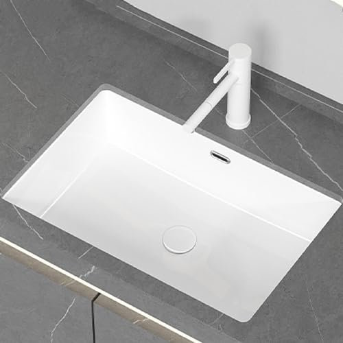 HPTHLY Bathroom Vessel Sink Modern Simple Washbasin Undercounter Wash Basin Easy To Install Scratch Resistant Sink For Small Apartment Home Hotel Restaurant RV Kitchen Powder Rooms