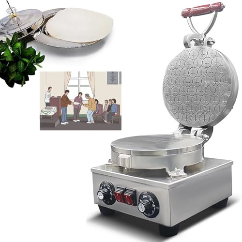 Máquina Para Hacer Pan Comunión Con Cortador, Máquina Para Hornear Pan Eléctrica Extraíble Acero Inoxidable,cubierta Superior/inferior Ajustable,temperatura Independiente 50-300°C,horneado 360°