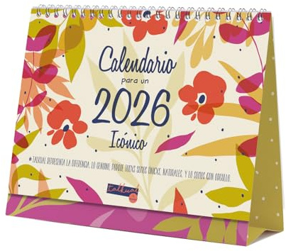 Finocam - Calendario de sobremesa para escribir 2026 Mes Vista Enero - Diciembre (12 meses) | Calendario 2026 para anotar | Planificador mensual Talkual - Español