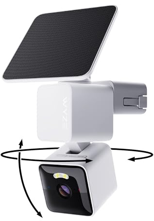 WYZE Solar Cam Pan (Flagship Model), AI Security Cameras Wireless Outdoor, Battery Powered Cameras for Home Security, 2K Crystal-Clear, Enhanced Color Night Vision, No Blind Spots, Peace of Mind