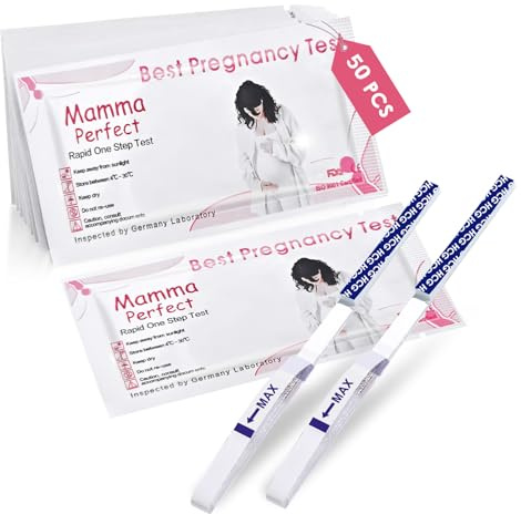 50 Pezzi Pregnancy Test Set, Test di Gravidanza Precoce, Test di Gravidanza Ultra Sensibile, Controllo rapido, Risultati Accurati e Affidabili, per uso femminile a casa
