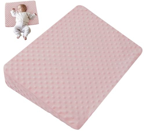 Cuscino a Cuneo per Neonato, 14x19x4 Cuscino Morbido e Comodo per il Reflusso Acido con Fodera Rimovibile e Cerniera Invisibile per Allattare con il Biberon, Dormire, Allattare al Seno, Stile 2, Cune