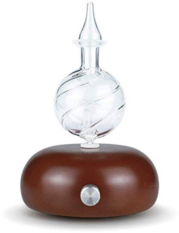 ZKHD Difusor De Aceites Esenciales Hotel KTV Dispositivo Difusor De Aromaterapia Fragancia Fría De Cristal Aroma Difusor De Aerosol Dosificador,Deep Wood Grain