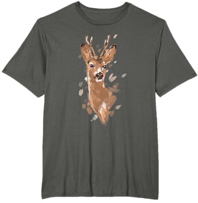 T-Shirt Chasse pour Homme Chevreuil Cadeau Chasse Hommes T-Shirt