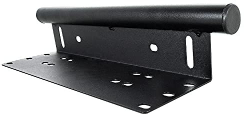 RIGIDON 17 Pouces Support Universel de Plaque d'immatriculation Voiture, Aluminium Support de Barre d'éclairage LED, Feux de Travaille Support de Fixation de Plaque D'immatriculation Offroad 4x4 Noir