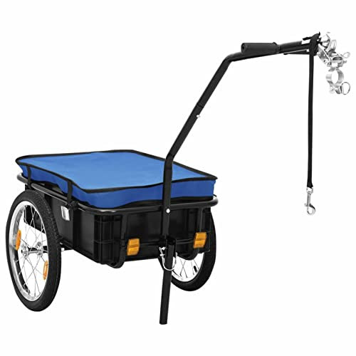 Homgoday Cykelkärra för godstransport 155x60x83 cm Blå Hall, Möbler för Hemmet Inomhus Utomhus Vardagsrum Sovrum