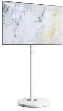 FITUEYES Design TV Floor Stand with Wheels for 32-65 Inch Minimalism Corner TV Stand Height Adjustable Holds 35kg Max VESA 400×400 Master Series