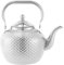 Edelstahl Silber Teekanne, 2 Liter Teekessel mit Siebeinsatz und Anti Verbrühung Griff für Induktion Gasherd etc Modern Teapot,für Haus, Restaurant