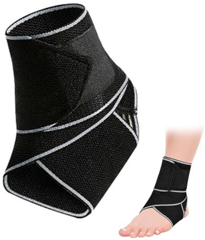 SULIUDAJI Cavigliera Sportiva per Distorsione - Tutore Caviglia Regolabile - Supporto Caviglia Sportiva Elastica e Traspirante - Fascia Elastica Caviglia Per Danni Ai Legamenti e Tendinite