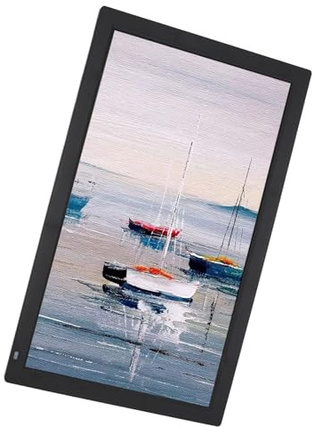 LICAEVEY 21,5 Tum Stor Digital Bildram med 5G/2.4G WiFi & Fjärrkontroll, 1920x1080 FHD Wall Mount Display, 32 GB Lagring, Appfoto/videodelning (inte pekskärm) (EU)