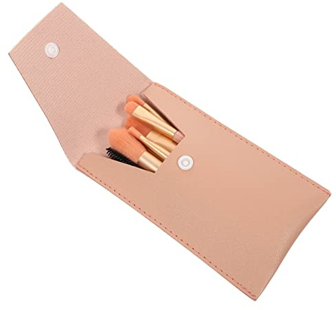 Veemoon 1 set Mini Professionali per Viaggio Rosa con Legno per Blush Contouring e Ombretto Accessori per Femminile