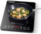 AMZCHEF Placa Inducción Portatil, Placa de inducción de 2000 W con 10 Niveles de Potencia, 10 Niveles de Temperatura, Control por Sensor Táctil, Bloqueo de Seguridad