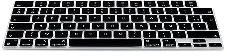 kwmobile Silikon Tastaturschutz AZERTY (Frankreich, Belgien) kompatibel mit Apple MacBook Air 15 2023 M2 (A2941) - in Schwarz