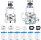 Wasserfilter für Wasserhahn, 2 Stück Wasserhahn Filter, 360° Tap Water Filter mit 3 Sprühfunktion, Wasserfilter mit 6 PP-Baumwollelementen, Wasserhahn Entkalker Aufsatz für Küche Badezimmer